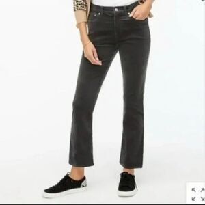 J. Crew Factory High Rise Crop Flare Corduroy Pants.